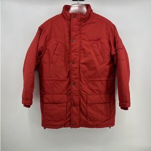 Timberland‎ Red Puffer Parka Jacket Size M Winter Warm